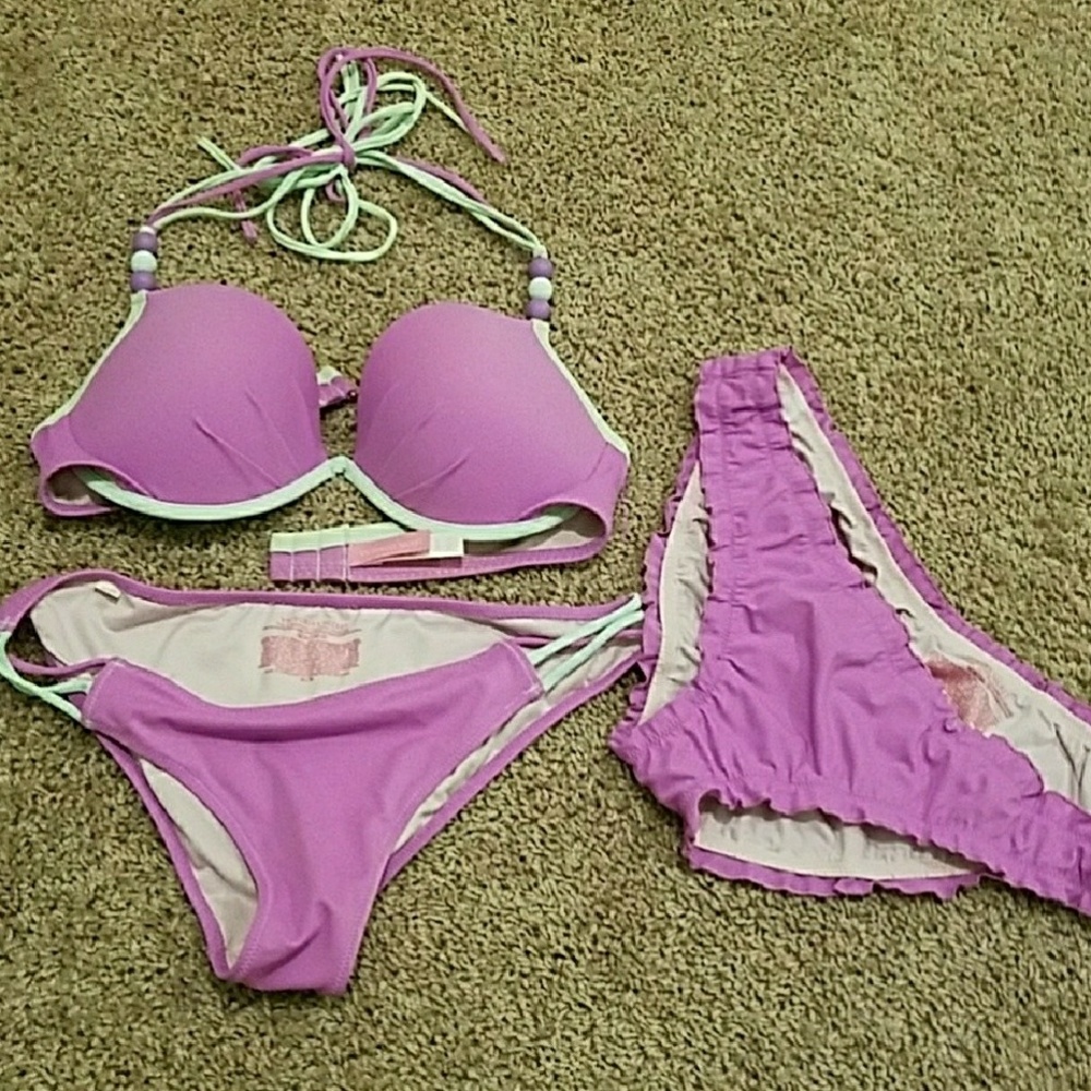 Victoria's secret 36C and purple bottom bikini set